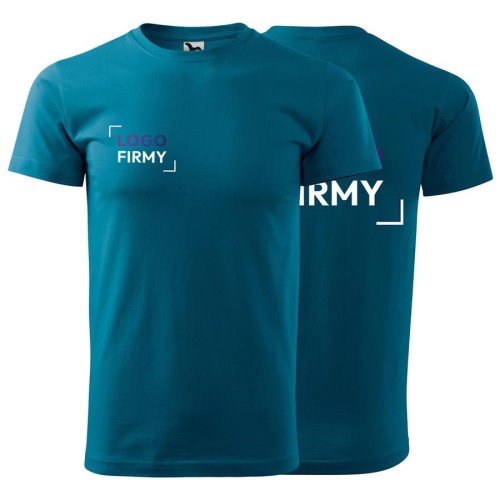 Koszulka petrol blue z krótkim rękawem z logo na sercu i plecach unisex z nadrukiem logo firmy 200g HEAVY NEW 137 kolor 93 koszulka krótki  (5).jpg