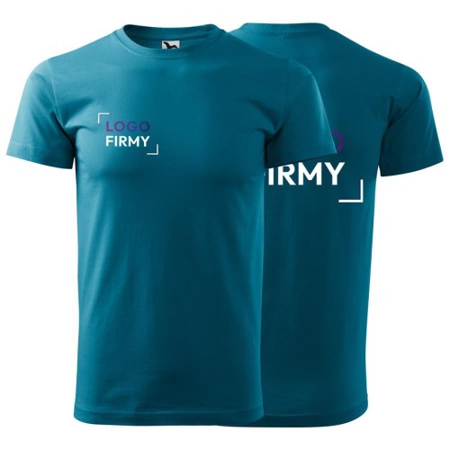 Koszulka ciemny turkus z krótkim rękawem z logo na sercu i plecach unisex z nadrukiem logo firmy 200g HEAVY NEW 137 kolor 59 koszulka krótk (4).jpg