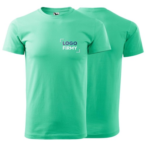 Koszulka miętowy z krótkim rękawem z logo na sercu unisex z nadrukiem logo firmy 200g HEAVY NEW 137 kolor 95 koszulka krótki rękaw (3).jpg