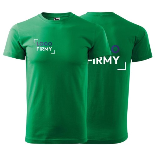 Koszulka zieleń trawy z krótkim rękawem z logo na sercu i plecach unisex z nadrukiem logo firmy 200g HEAVY NEW 137 kolor 16 koszulka krótki (8).jpg