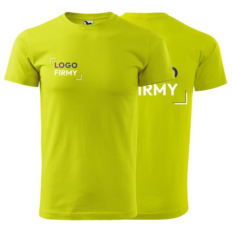 Koszulka limetka z krótkim rękawem z logo na sercu i plecach unisex z nadrukiem logo firmy 200g HEAVY NEW 137 kolor 62 koszulka krótki rękaw (1).jpg