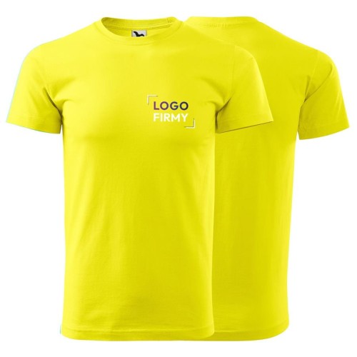 Koszulka cytrynowy z krótkim rękawem z logo na sercu unisex z nadrukiem logo firmy 200g HEAVY NEW 137 kolor 96 koszulka krótki rękaw (1).jpg