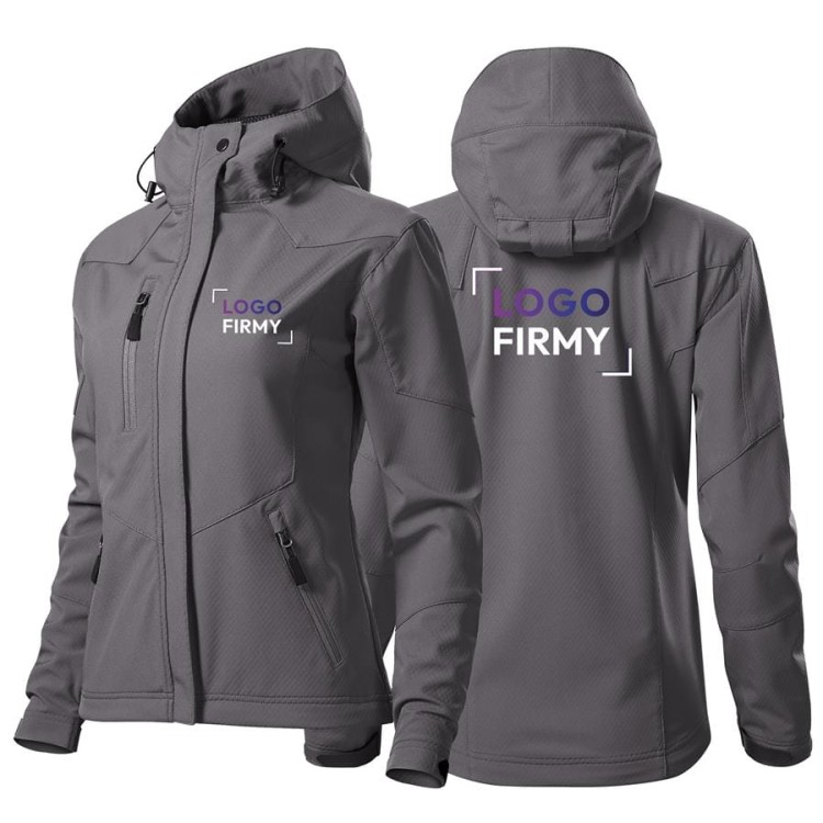 Kurtka czarna softshell Malfini damska z logo na sercu i plecach z nadrukiem logo firmy 280g 532 WSZYSTKIE KOLORY (.jpg