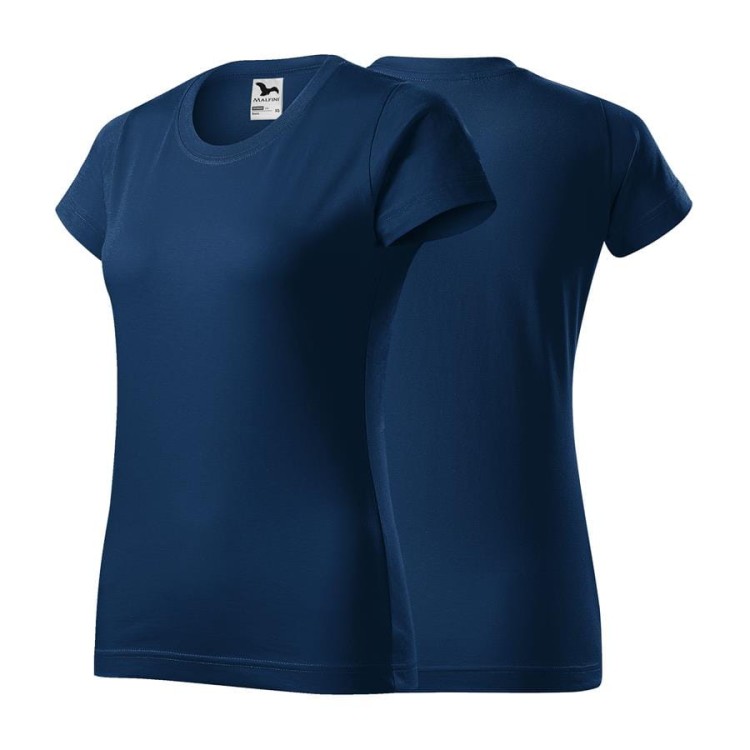 Koszulka czarna z krótkim rękawem z logo na sercu damska z nadrukiem logo firmy 160g BASIC134 koszulka krótki rękaw WSZYST (4).jpg