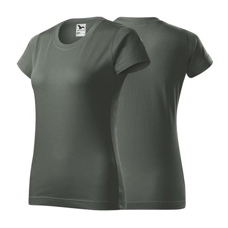 Koszulka czarna z krótkim rękawem z logo na sercu damska z nadrukiem logo firmy 160g BASIC134 koszulka krótki rękaw WSZYST (6).jpg