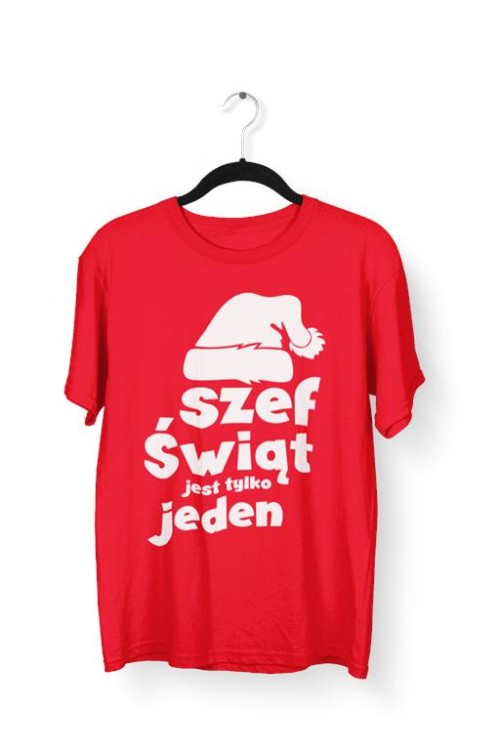 Koszulka świąteczna Szef świąt jest tylko jeden cały produkt.jpg