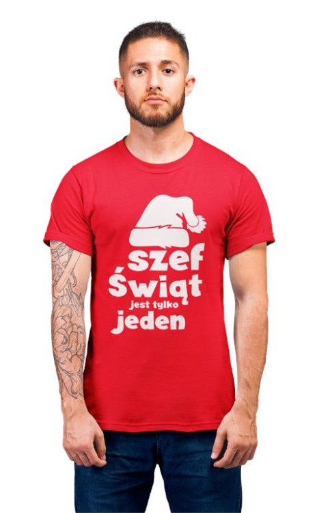 Koszulka świąteczna Szef świąt jest tylko jeden model.jpg