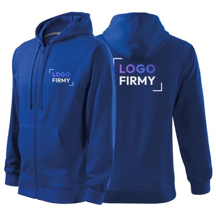 Bluza czarna męska z logo na sercu i plecach z nadrukiem logo firmy 300g 410 bluza trendy zipper WSZYSTKIE KOLORY (.jpg