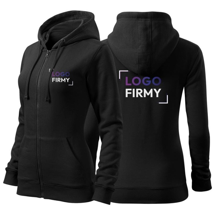 Bluza czarna damska z logo na sercu i plecach z nadrukiem logo firmy 300g 411 kolor 01 bluza trendy zipper.jpg