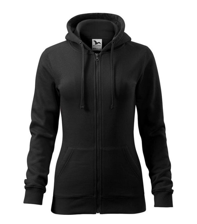 Bluza czarna damska z logo na sercu i plecach z nadrukiem logo firmy 300g 411 bluza trendy zipper WSZYSTKIE KOLORY