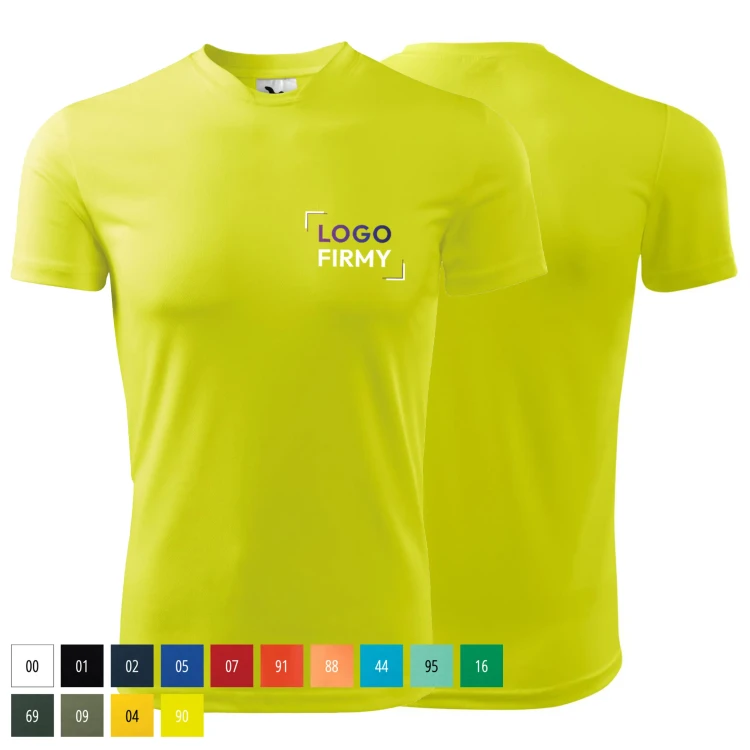 Koszulka sportowa męska 150g Fantasy 124 z logo własnym nadrukiem na sercu odzież reklamowa wszystkie kolory.webp