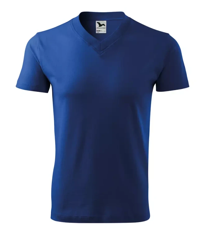 Koszulka unisex 160g Single Jersey V-neck102 z logo własnym nadrukiem na sercu i plecach odzież reklamowa WSZYSTKIE KOLORY (31).webp