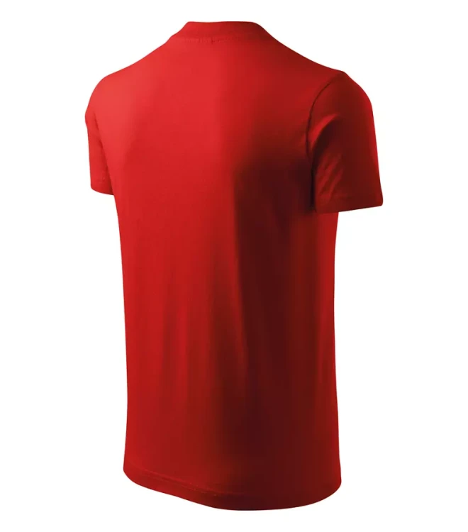Koszulka unisex 160g Single Jersey V-neck102 z logo własnym nadrukiem na sercu i plecach odzież reklamowa WSZYSTKIE KOLORY (44).webp