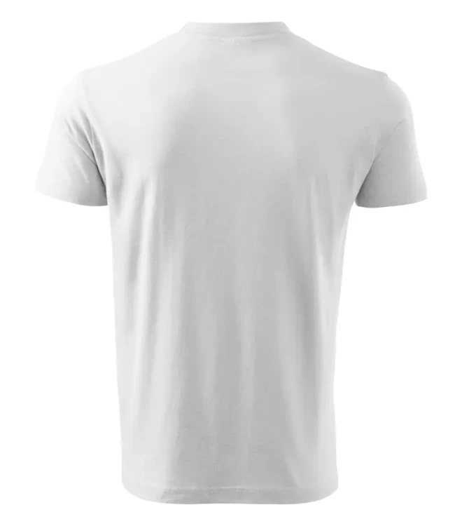Koszulka unisex 160g Single Jersey V-neck102 z logo własnym nadrukiem na sercu i plecach odzież reklamowa WSZYSTKIE KOLORY (3).webp