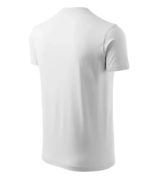 Koszulka unisex 160g Single Jersey V-neck102 z logo własnym nadrukiem na sercu i plecach odzież reklamowa WSZYSTKIE KOLORY (5).webp