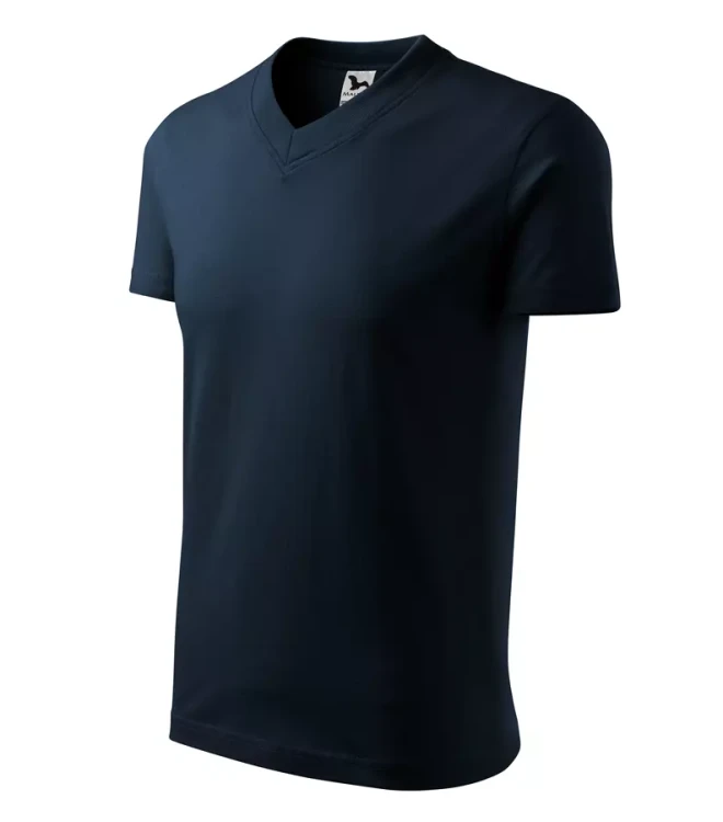 Koszulka unisex 160g Single Jersey V-neck102 z logo własnym nadrukiem na sercu odzież reklamowa WSZYSTKIE KOLORY (19).webp