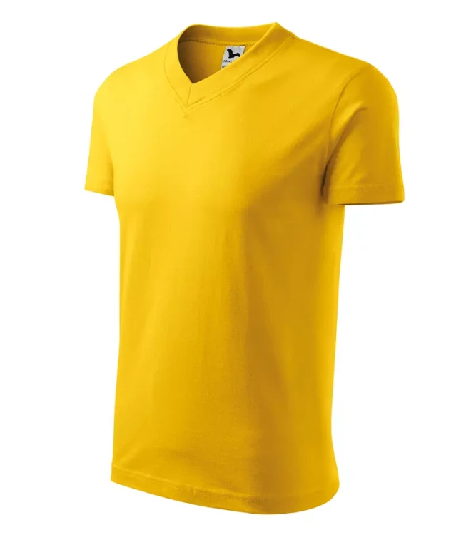 Koszulka unisex 160g Single Jersey V-neck102 z logo własnym nadrukiem na sercu odzież reklamowa WSZYSTKIE KOLORY (29).webp