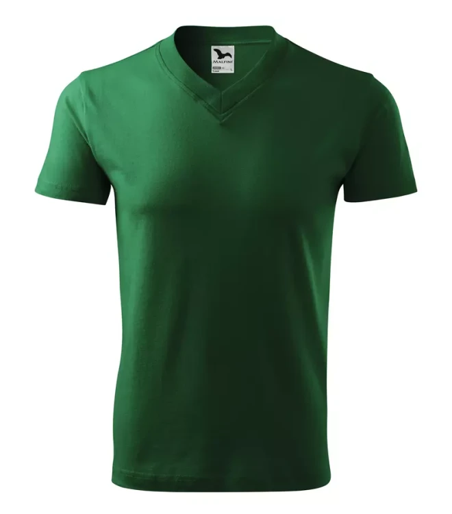 Koszulka unisex 160g Single Jersey V-neck102 z logo własnym nadrukiem na sercu odzież reklamowa WSZYSTKIE KOLORY (37).webp