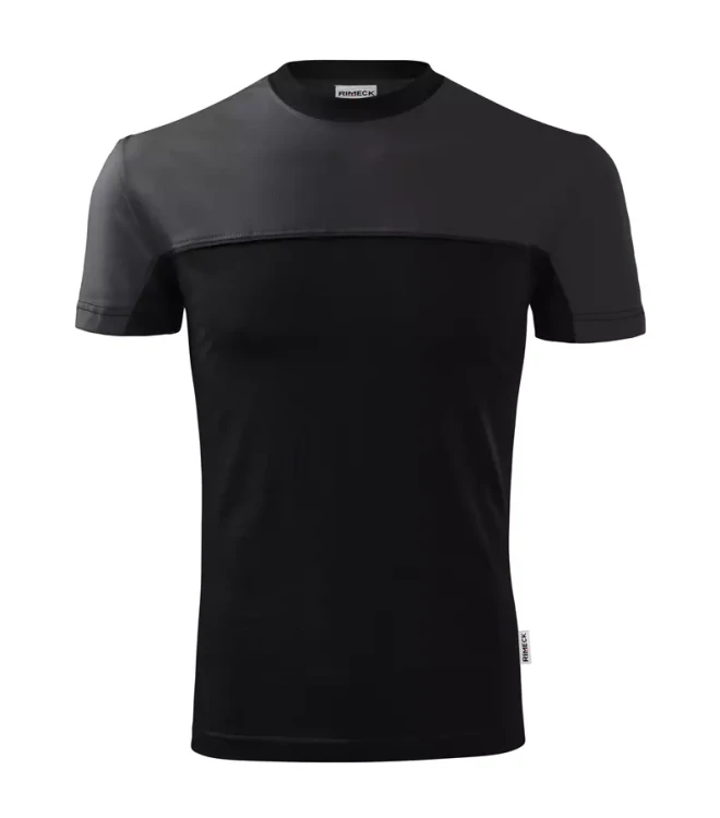 Koszulka unisex 200g Single Jersey dwukolorowy wzór Colormix109 z logo własnym nadrukiem na sercu i plecach odzież reklamowa WSZYSTKIE KOLORY (28).webp