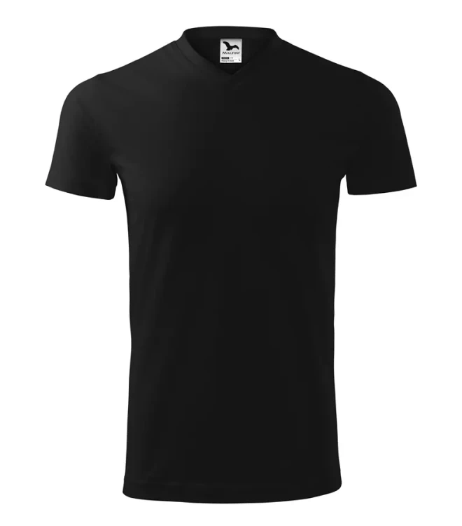 Koszulka unisex 200g Single Jersey Heavy V-neck111 z logo własnym nadrukiem na sercu i plecach odzież reklamowa WSZYSTKIE KOLORY (11).webp