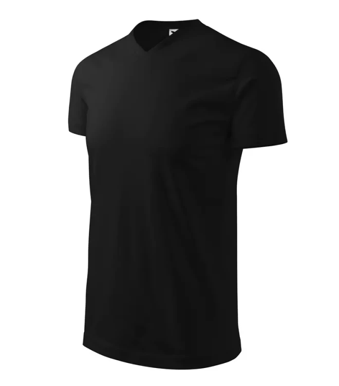 Koszulka unisex 200g Single Jersey Heavy V-neck111 z logo własnym nadrukiem na sercu i plecach odzież reklamowa WSZYSTKIE KOLORY (13).webp