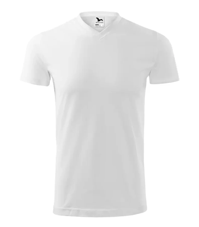 Koszulka unisex 200g Single Jersey Heavy V-neck111 z logo własnym nadrukiem na sercu i plecach odzież reklamowa WSZYSTKIE KOLORY (2).webp