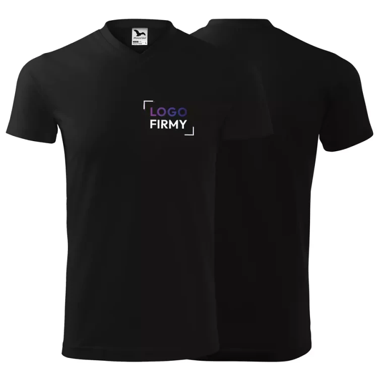 Koszulka unisex 200g Single Jersey Heavy V-neck111 z logo własnym nadrukiem na sercu odzież reklamowa WSZYSTKIE KOLORY (9).webp