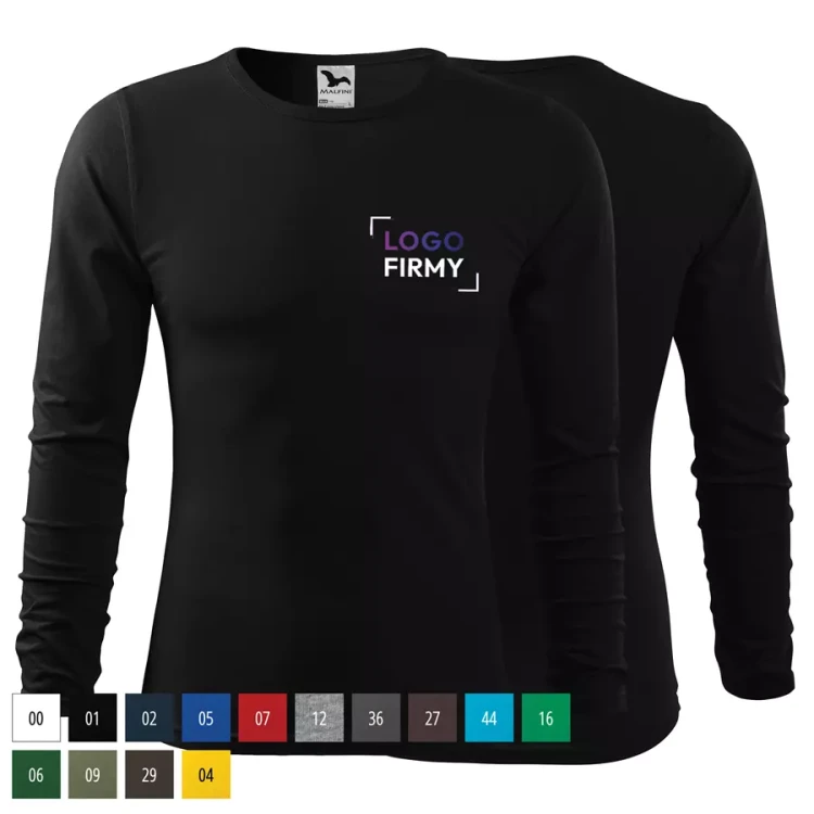 Koszulka męska z długim rękawem 160g Fit-T LS119 z logo własnym nadrukiem na sercu odzież reklamowa WSZYSTKIE KOLORY (11).webp