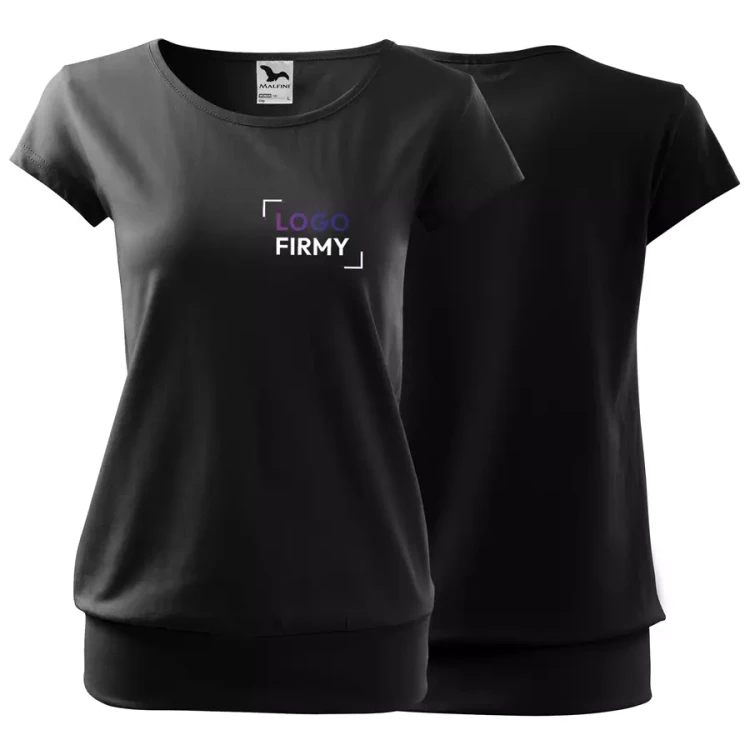 Koszulka damska 150g City120 z logo własnym nadrukiem na sercu odzież reklamowa WSZYSTKIE KOLORY (9).webp