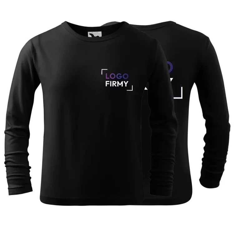 Koszulka dziecięca z długim rękawem 160g Fit-T LS121 z logo własnym nadrukiem na sercu i plecach odzież reklamowa WSZYSTKIE KOLORY (8).webp