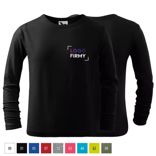 Koszulka dziecięca z długim rękawem 160g Fit-T LS121 z logo własnym nadrukiem na sercu odzież reklamowa WSZYSTKIE KOLORY (7).webp
