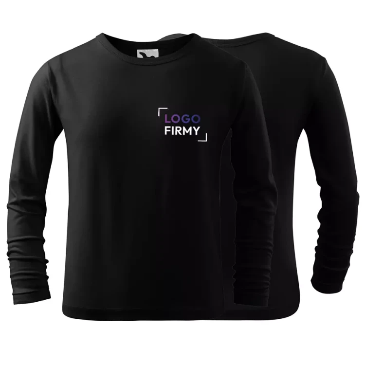 Koszulka dziecięca z długim rękawem 160g Fit-T LS121 z logo własnym nadrukiem na sercu odzież reklamowa WSZYSTKIE KOLORY (1).webp