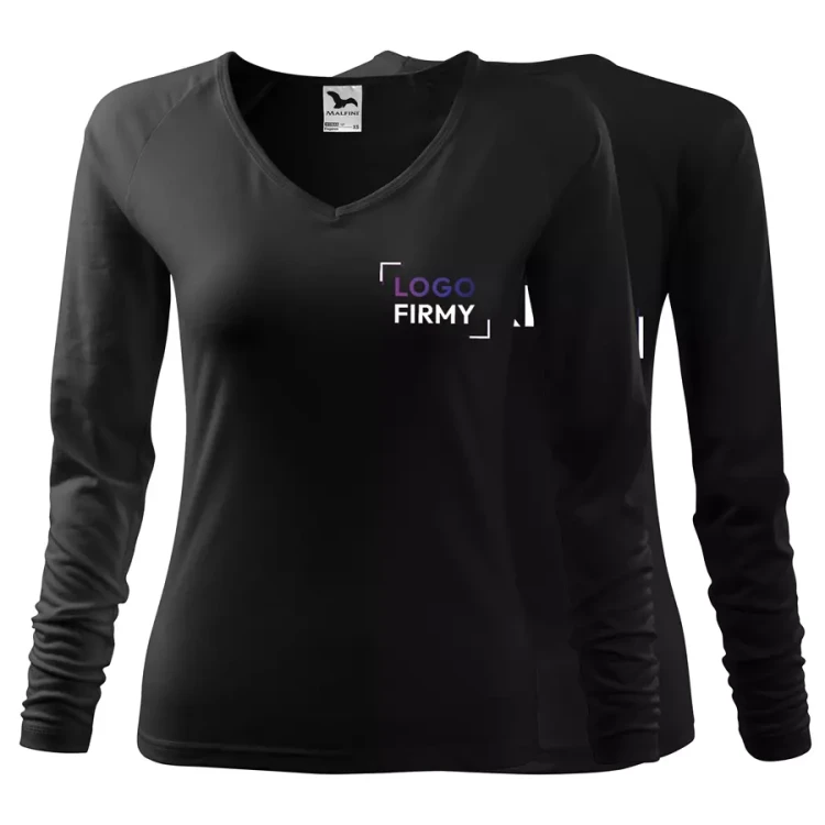 Koszulka damska z długim rękawem 180g Elegance 127 z logo własnym nadrukiem na sercu odzież reklamowa WSZYSTKIE KOLORY (50).webp