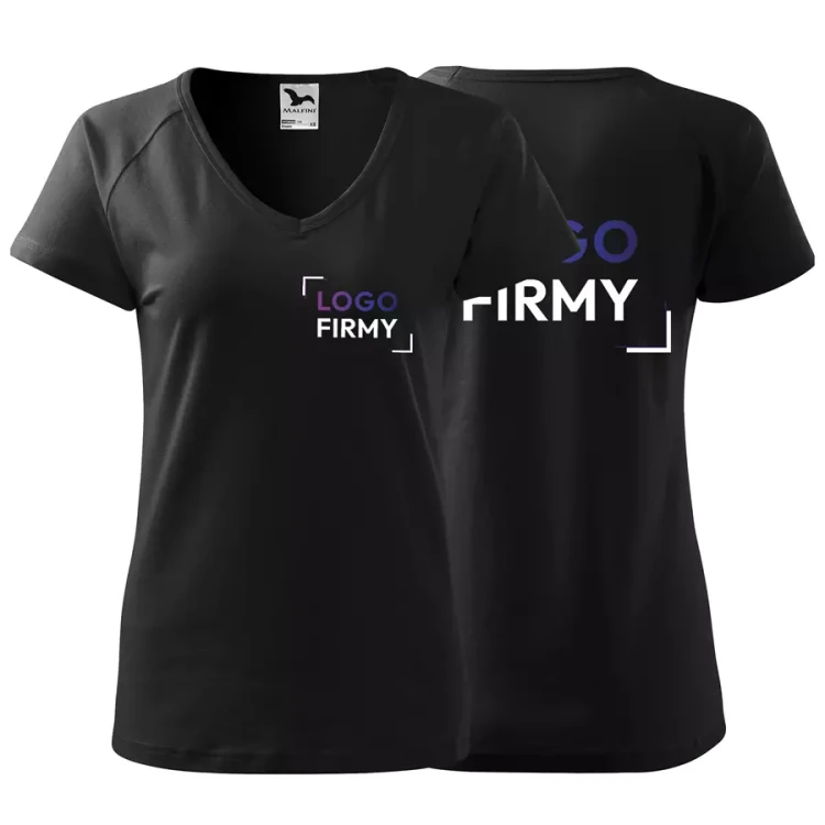 Koszulka damska 180g Dream 128 z logo własnym nadrukiem na sercu odzież reklamowa WSZYSTKIE KOLORY (8).webp