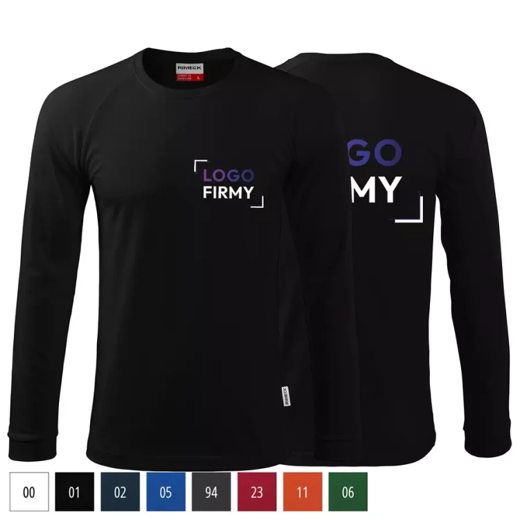 Koszulka unisex z długim rękawem 180g Street LS 130 z logo własnym nadrukiem na sercu i plecach odzież reklamowa WSZYSTKIE KOLORY (2).webp