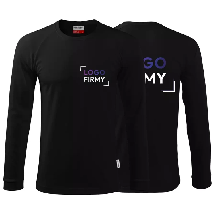 Koszulka unisex z długim rękawem 180g Street LS 130 z logo własnym nadrukiem na sercu i plecach odzież reklamowa WSZYSTKIE KOLORY (1).webp