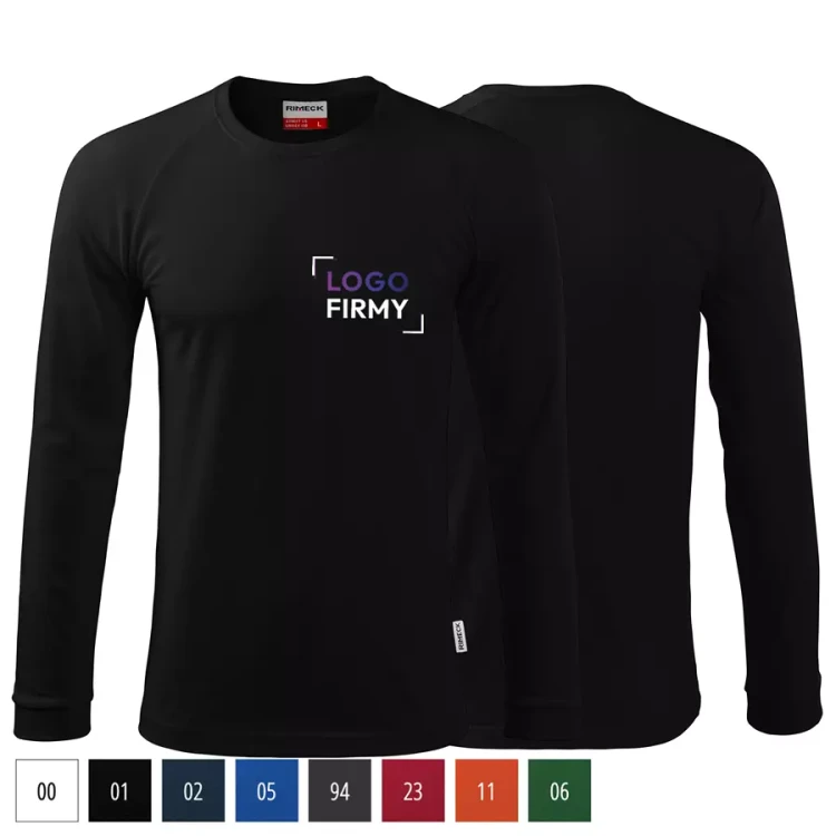 Koszulka unisex z długim rękawem dwukolorowy wzór 180g Street LS 130 z logo własnym nadrukiem na sercu odzież reklamowa WSZYSTKIE KOLORY (1).webp