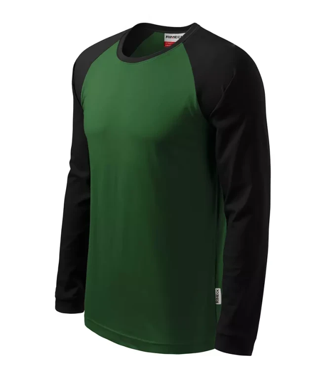 Koszulka unisex z długim rękawem dwukolorowy wzór 180g Street LS 130 z logo własnym nadrukiem na sercu odzież reklamowa WSZYSTKIE KOLORY (16).webp