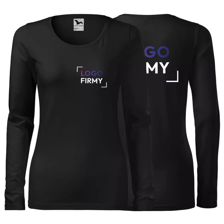 Koszulka damska z długim rękawem 180g Slim 139 z logo własnym nadrukiem na sercu odzież reklamowa WSZYSTKIE KOLORY (47).webp