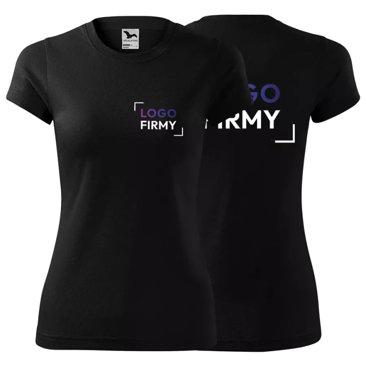 Koszulka damska 150g Fantasy 140 z logo własnym nadrukiem na sercu i plecach odzież reklamowa WSZYSTKIE KOLORY (1).webp