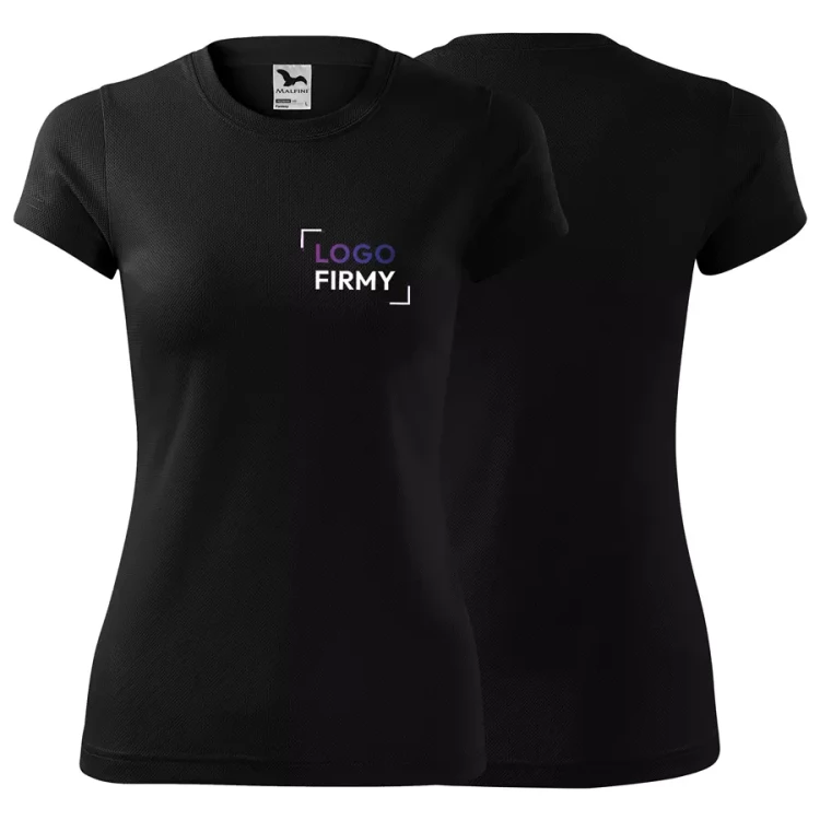 Koszulka damska 150g Fantasy 140 z logo własnym nadrukiem na sercu odzież reklamowa WSZYSTKIE KOLORY (1).webp