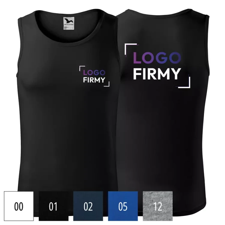 Top męski 160g Core 142 z logo własnym nadrukiem na sercu i plecach odzież reklamowa WSZYSTKIE KOLORY (1).webp