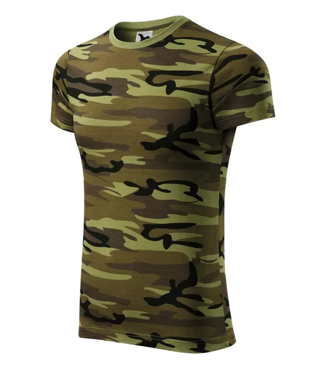 Koszulka unisex 160g Camouflage 144 z logo własnym nadrukiem na sercu i plecach odzież reklamowa WSZYSTKIE KOLORY (10).webp