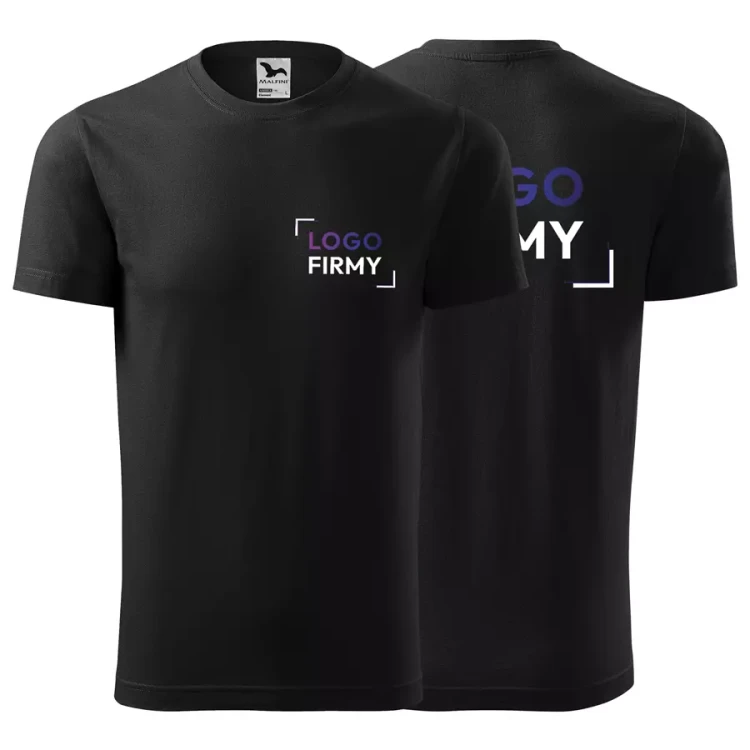 Koszulka unisex 180g Element 145 z logo własnym nadrukiem na sercu i plecach odzież reklamowa WSZYSTKIE KOLORY (1).webp