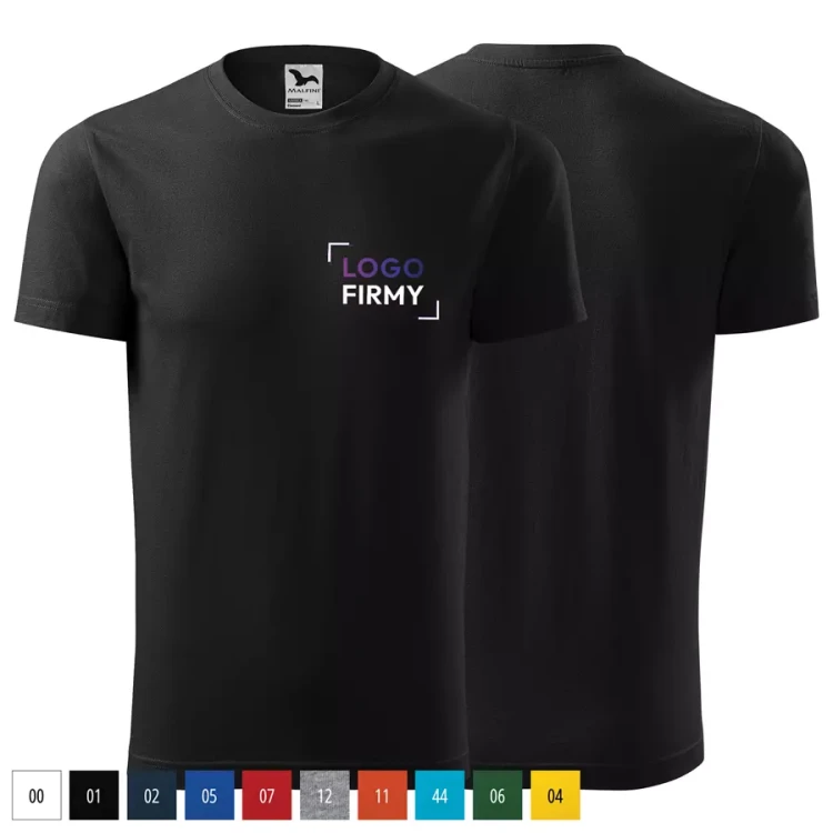 Koszulka unisex 180g Element 145 z logo własnym nadrukiem na sercu odzież reklamowa WSZYSTKIE KOLORY  (2).webp