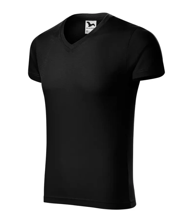 Koszulka męska 180g Slim Fit V-neck 146 z logo własnym nadrukiem na sercu i plecach odzież reklamowa WSZYSTKIE KOLORY (8).webp