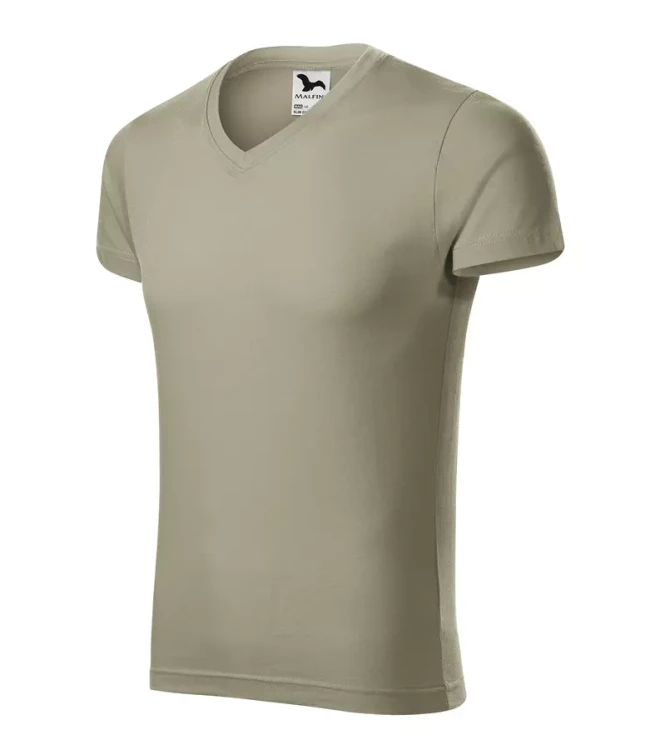 Koszulka męska 180g Slim Fit V-neck 146 z logo własnym nadrukiem na sercu i plecach odzież reklamowa WSZYSTKIE KOLORY (29).webp