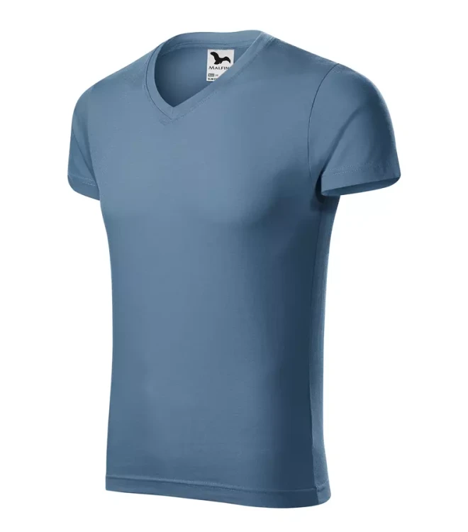 Koszulka męska 180g Slim Fit V-neck 146 z logo własnym nadrukiem na sercu i plecach odzież reklamowa WSZYSTKIE KOLORY (38).webp
