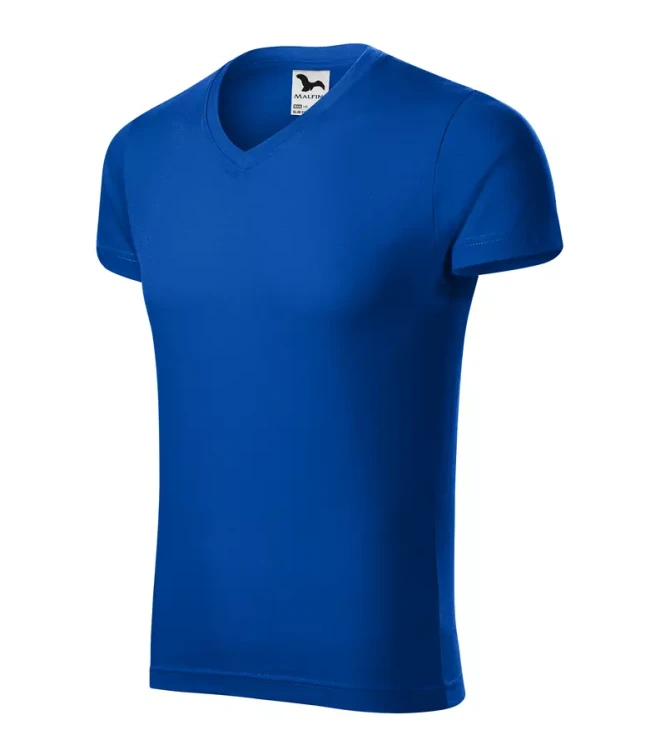 Koszulka męska 180g Slim Fit V-neck 146 z logo własnym nadrukiem na sercu odzież reklamowa WSZYSTKIE KOLORY (17).webp