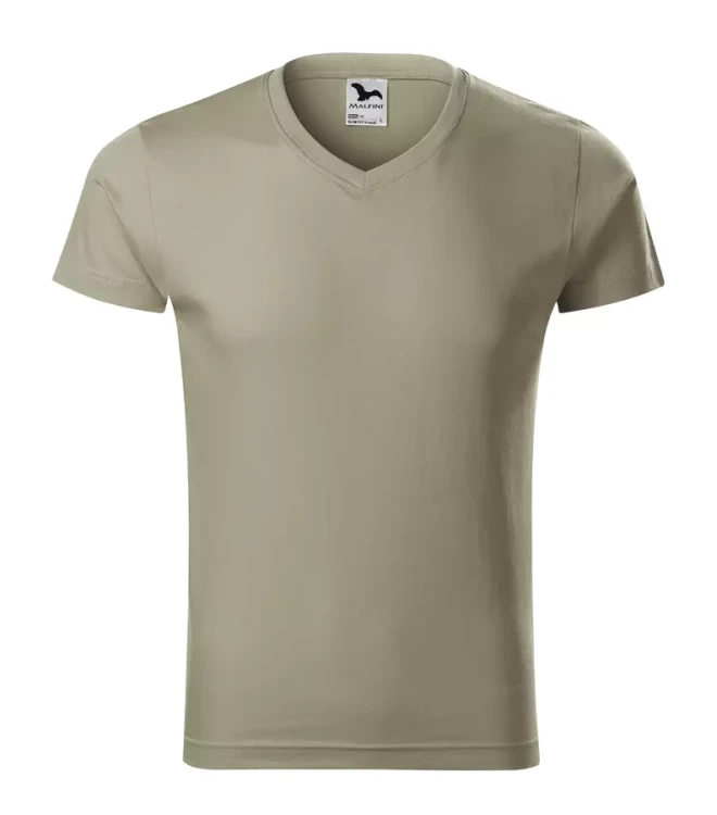 Koszulka męska 180g Slim Fit V-neck 146 z logo własnym nadrukiem na sercu odzież reklamowa WSZYSTKIE KOLORY (27).webp